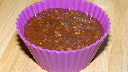 Ovesné muffiny s banánem, Před upečením