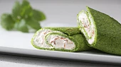 Špenátové palačinky se sýrem Feta a sušenými rajčaty