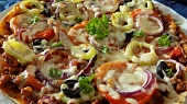 Tortillová  "pizza" s mletým masem