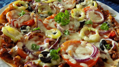 Tortillová  "pizza" s mletým masem