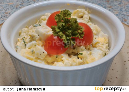 Vajíčkový salát s medvědím česnekem