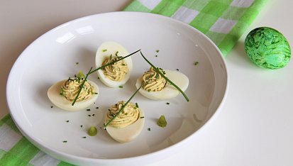 Vejce plněná wasabi krémem