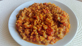 Ragú z červené čočky