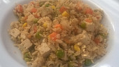 Smažená rýže bez tuku (vegan)