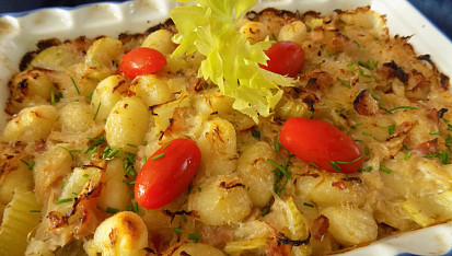 Zapečené gnocchi se zelím kyselým