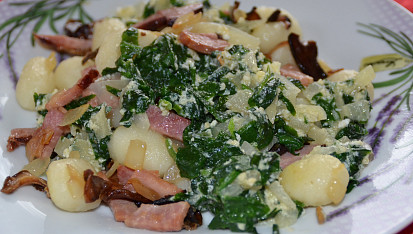 Gnocchi se špenátem z medvědího česneku, Chnocchi  se špenátem z medvědího česneku