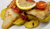 Halibut s teplou zeleninou