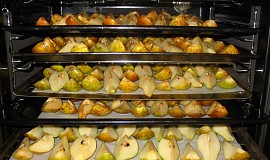 Jablka pro výrobu müsli (sušení v troubě)
