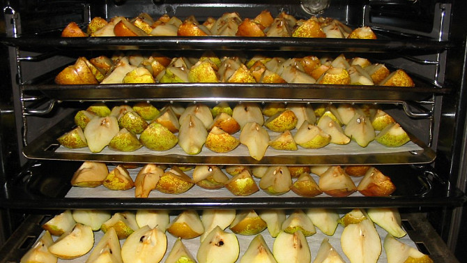 Jablka pro výrobu müsli (sušení v troubě), KŘÍŽALY