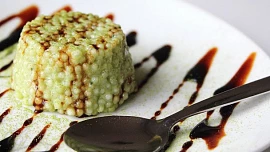 Matcha tapioca pudink