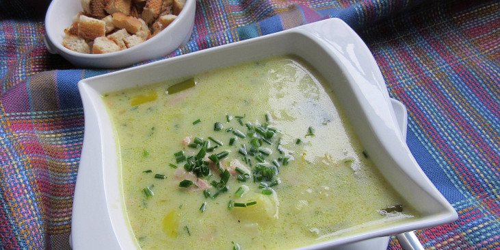 Pórková polévka se sýrem-rychlá a jednoduchá