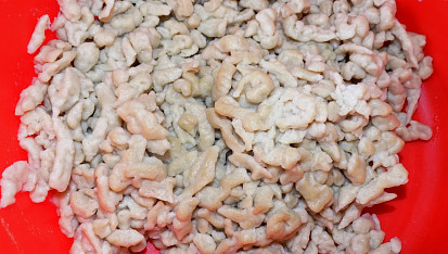 Halušky ze žitné mouky s tofu