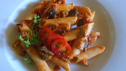 Penne s lilkem a mozzarellou