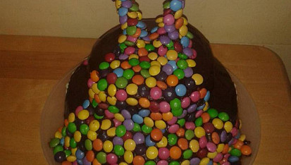 Dort s lentilkami a skittles
