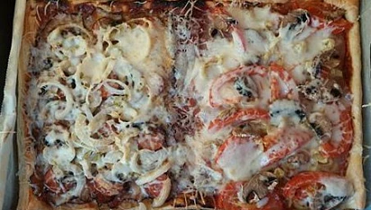 Rychlá domácí pizza na listovém těstě