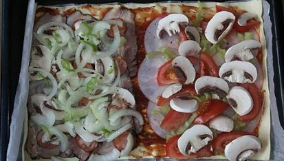 Rychlá domácí pizza na listovém těstě