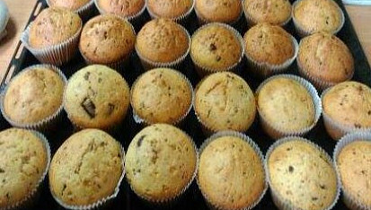 Rychlé muffiny s kousky čokolády