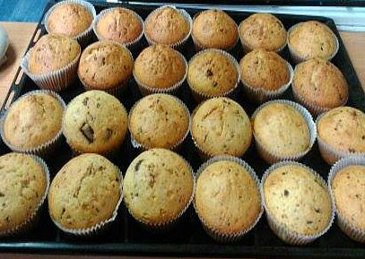 Rychlé muffiny s kousky čokolády