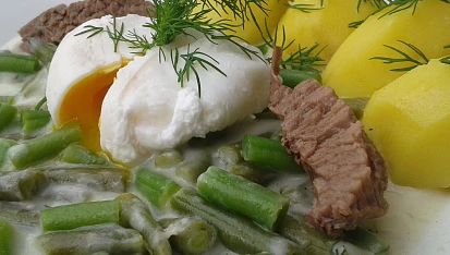 Smetanové fazolky s koprem