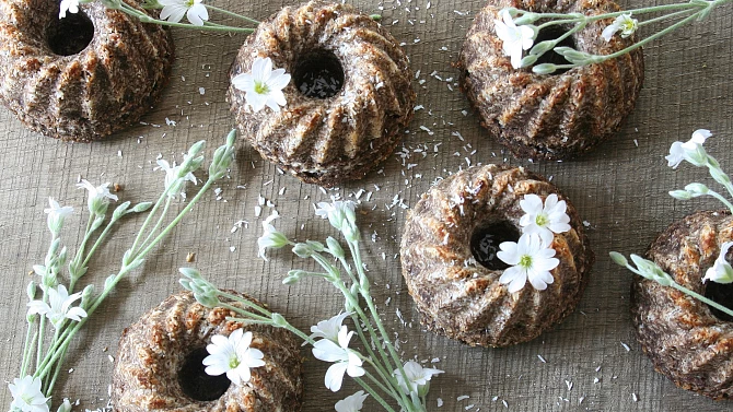 Veganské kokosové bábovičky s rýžovou moukou