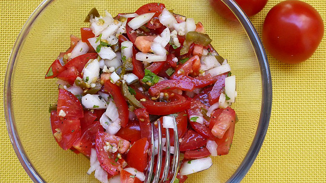 Pico de Gallo - salát v barvě mexické vlajky, Pico de Gallo