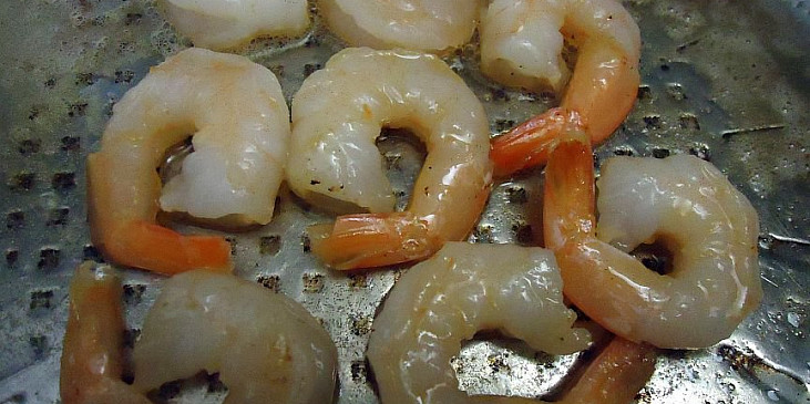 Šafránové rizoto s krevetami