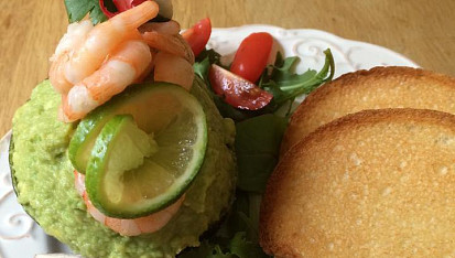 Guacamole s krevetami