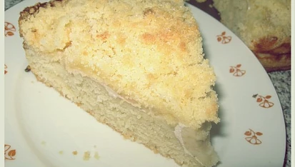 Jablečný koláč s drobenkou (bez vajec)
