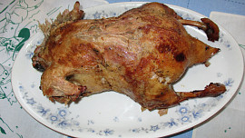 Pečená kachna s kedlubnovým zelím a bramborovými knedlíky