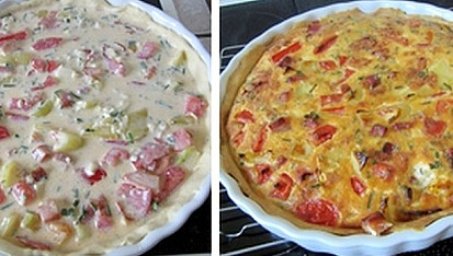 Quiche-slaný koláč se zakysanou smetanou