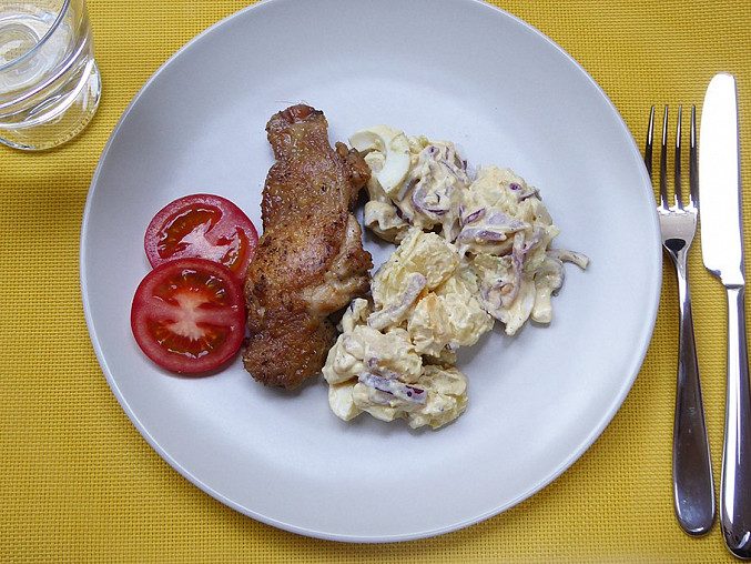 Rozmarýnové kuře s bramborovým salátem, Rozmarýnové kuře s bramborovým salátem
