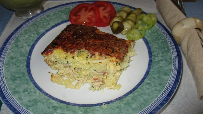 Zapečené brambory s uzenou šunkou, Zapečené brambory 
