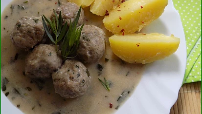 Masové kuličky s estragonovou omáčkou
