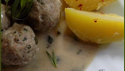 Masové kuličky s estragonovou omáčkou