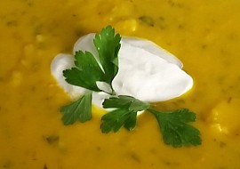Dýňová polévka s citronovou šťávou