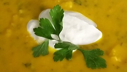 Dýňová polévka s citronovou šťávou