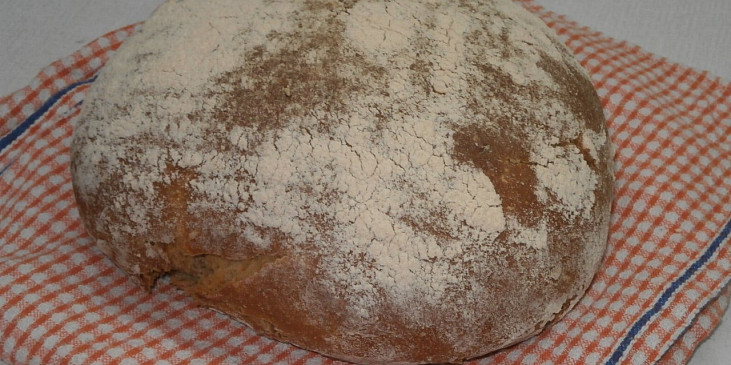 Kváskový chléb se semínky a syrovátkou (po upečení)