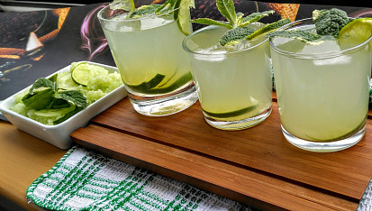 Okurkovo-limetková limonáda