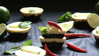 Tvarohové dortíčky s chilli a limetkami