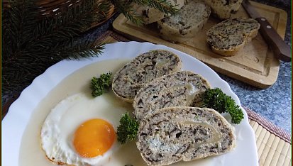 Houbová roláda jako příloha i samostatné jídlo