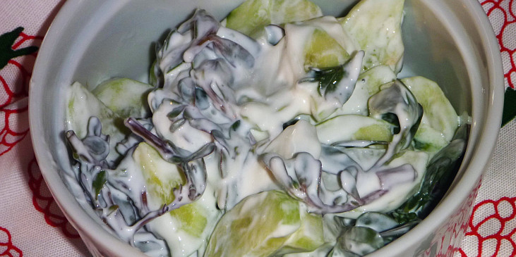 Okurkovo-šruchový salát