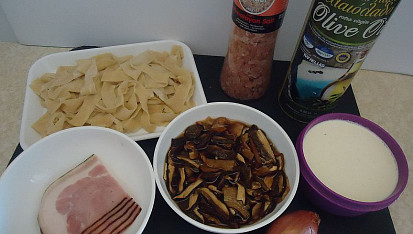 Pappardelle s hříbkovo-smetanovou omáčkou