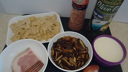 Pappardelle s hříbkovo-smetanovou omáčkou