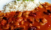 Houbovo - fazolová směs s chilli a rajčaty