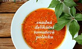 Snadná delikátní tomatová polévka (polévka chutná nejlépe ještě za tepla posypaná čerstvě nastrouhaným paremzánem)