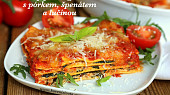 Fofr lasagne s pórkem, špenátem a lučinou