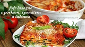 Fofr lasagne s pórkem, špenátem a lučinou