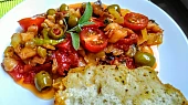 Vepřové kotlety na tymiánu s lilkovou  salsou a rajčaty