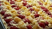 Vynikající ovocný koláč s ořechy a citronovou drobenkou, S nektarinkami