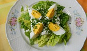 Hlávkový salát s vařenými vejci, Hlávkový salát s vařenými vejci 